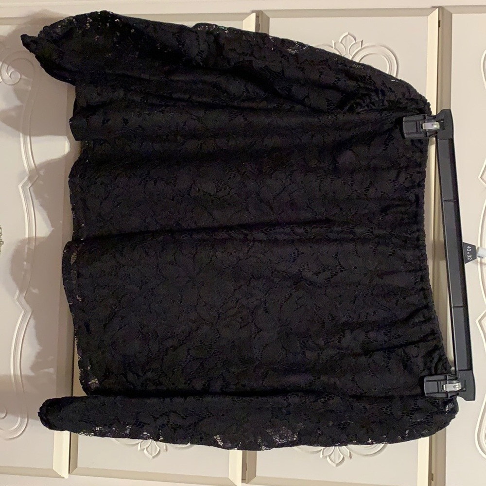 Off the shoulder long sleeve lace top